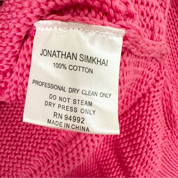 Jonathan Simkhai Pink Cutout Chunky Tassel Sweater - Picture 8 of 8